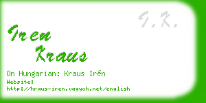 iren kraus business card