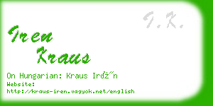 iren kraus business card